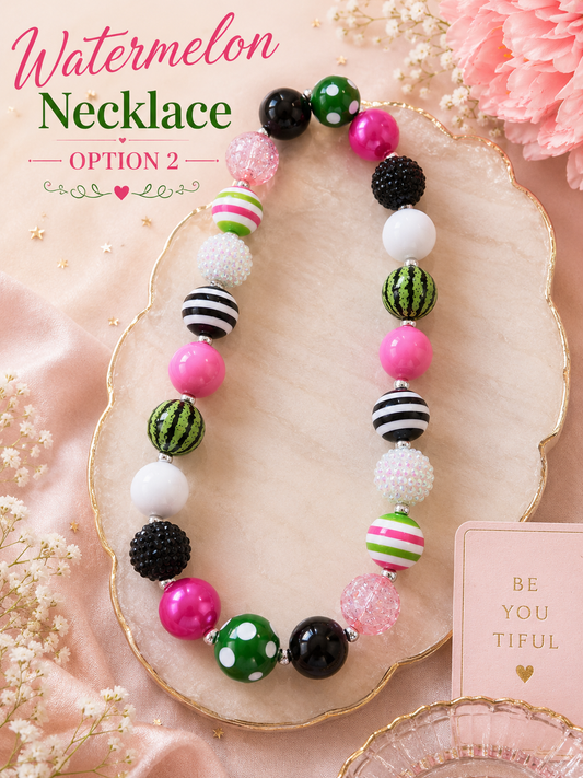 Watermelon Bubble Gum Necklace