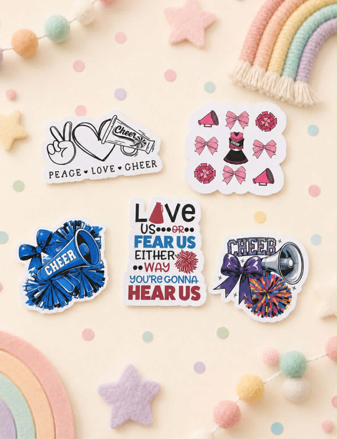 Cheer Stickers