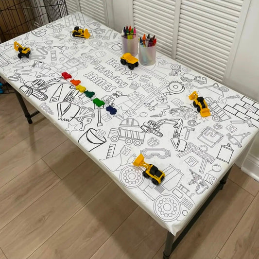 Construction Paper Coloring Tablecloth