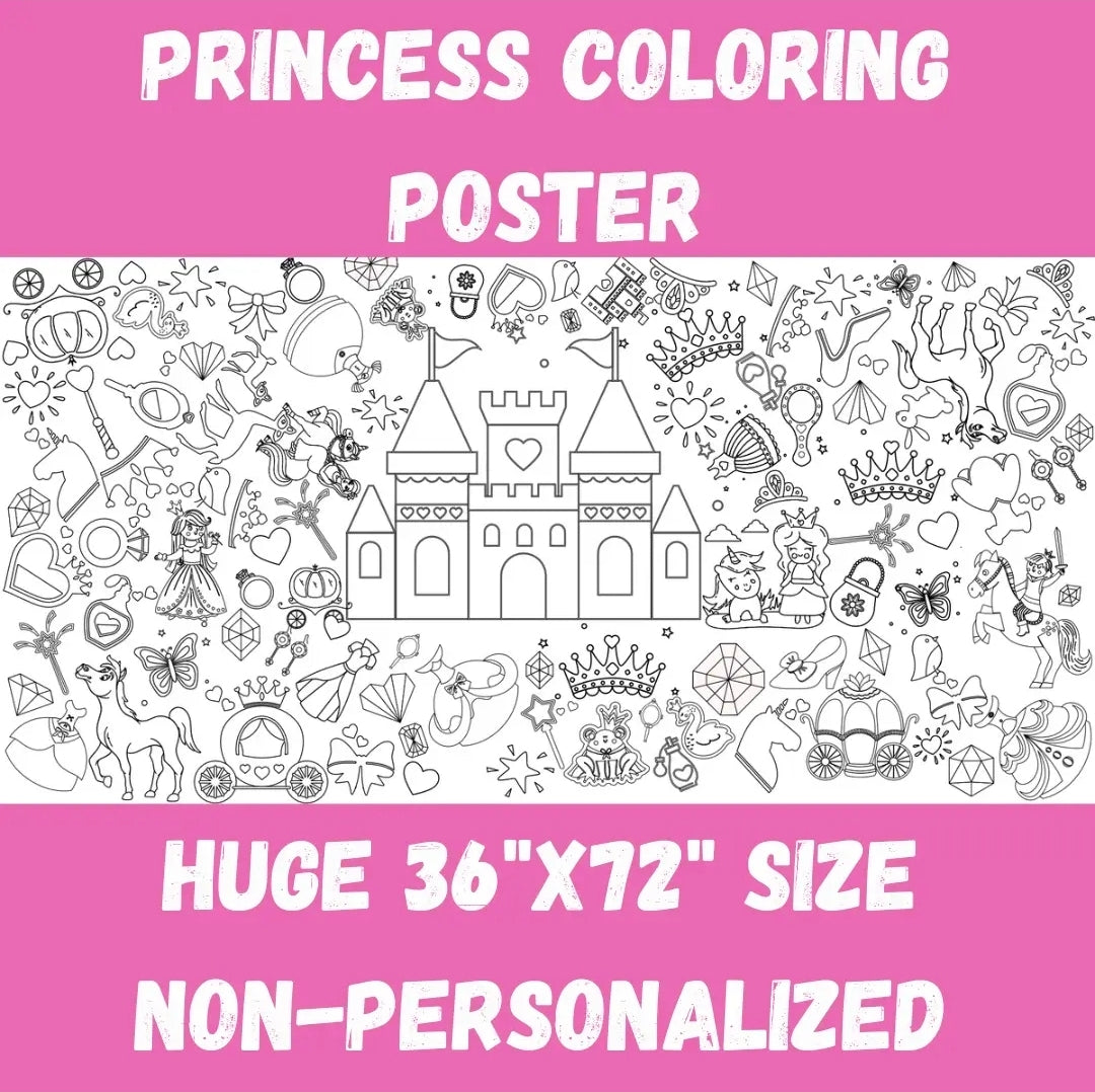 Princess Paper Coloring Tablecloth