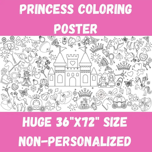 Princess Paper Coloring Tablecloth