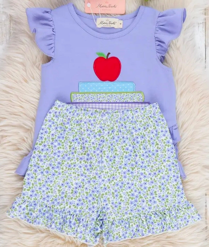 Apple Blossom Embroidered Ruffle Outfit (Pre-Order)