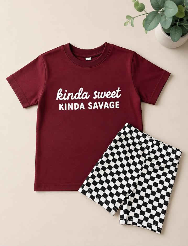 Checkered Biker Shorts