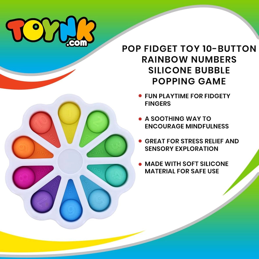 Pop Fidget Numbers Round 10 Button Popping Toy