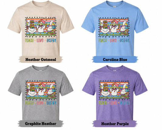 Teach, Love, Inspire Adult Shirt (Gildan SoftStyle)