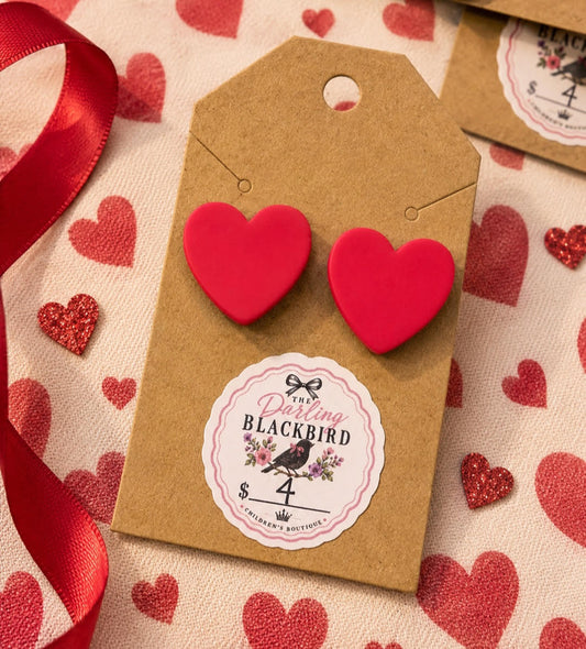 Solid Color Heart Earrings