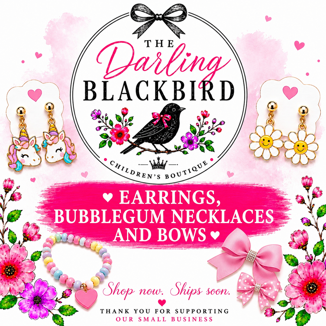 Earrings, Necklaces, Bows, and More!