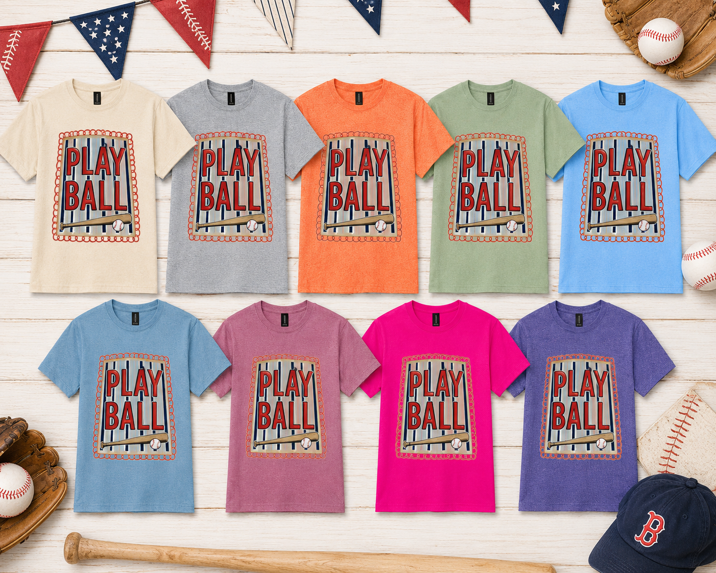 Play Ball (Gildan Soft Style) Adult Shirt