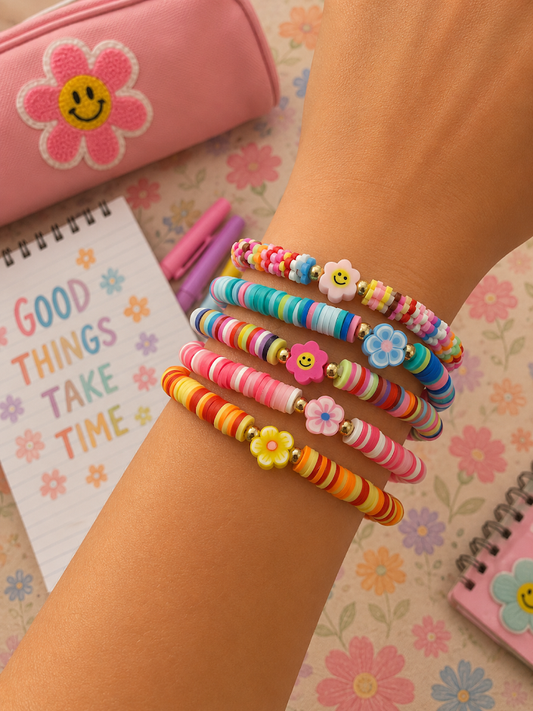 Mystery Flower Beaded Bracelet
