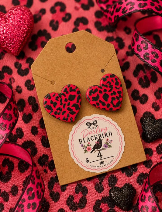 Pattern Heart Earrings