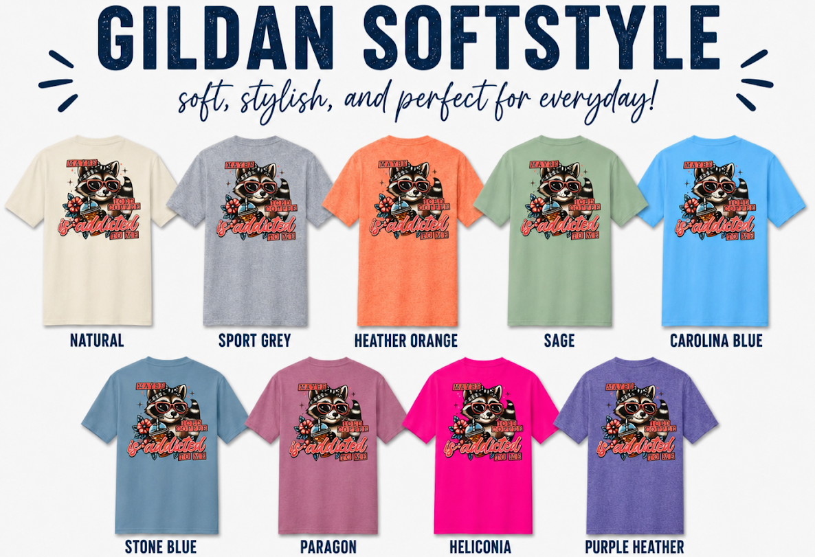 Iced Coffee Adult Shirt- Front & Back
