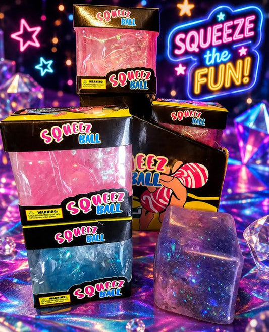 Light-Up, Glitter Squeeze Ball Squishy