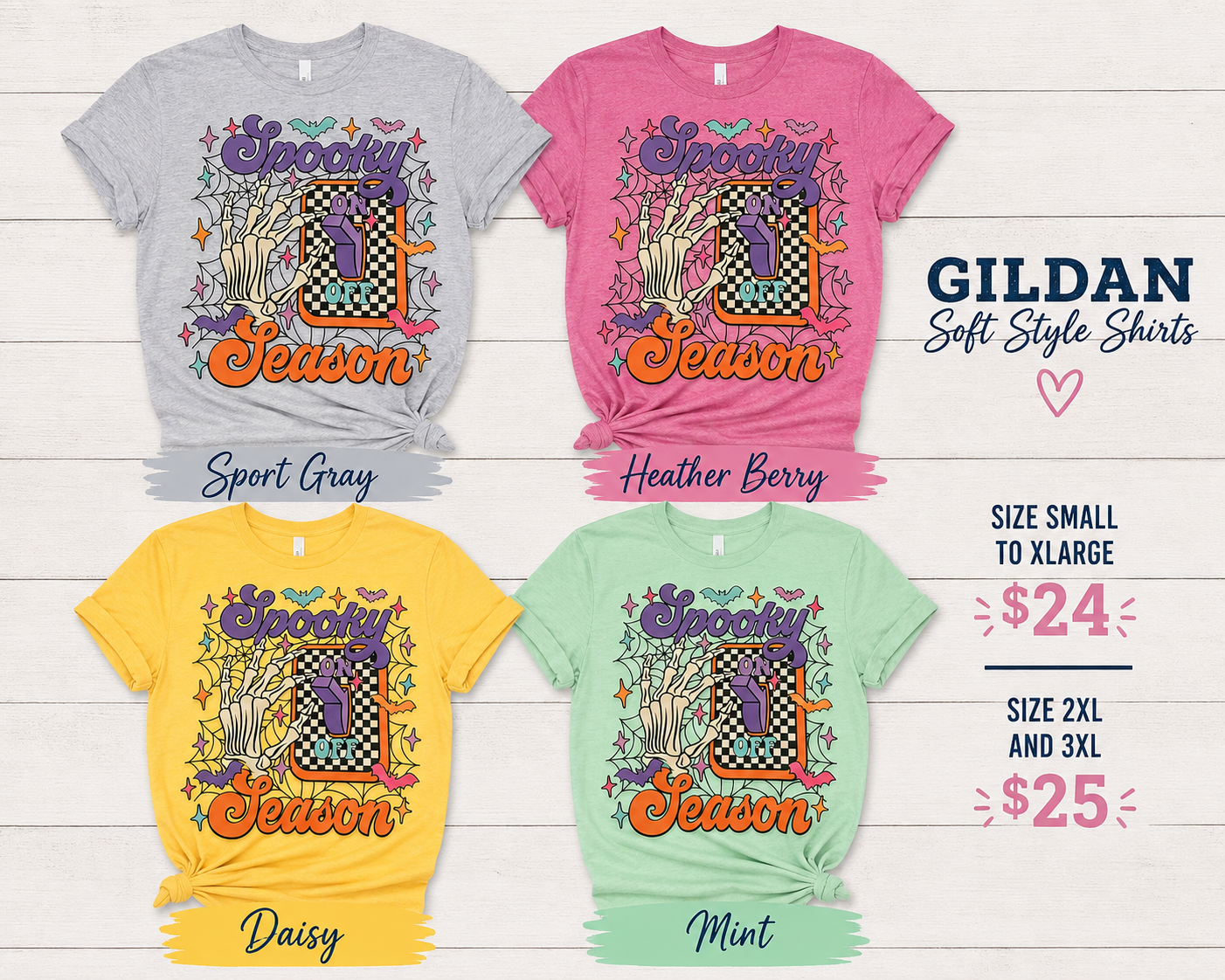 Spooky Season On/Off (Gildan Soft Style) Adult Shirt