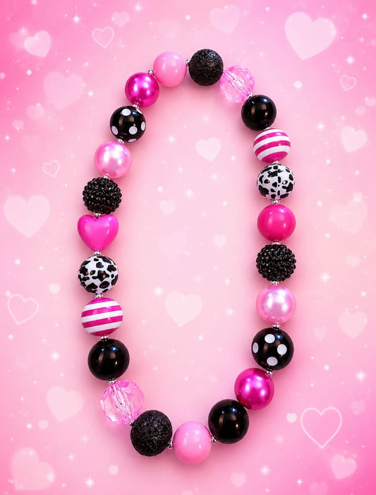 Wild and Pink Bubble Gum Necklace