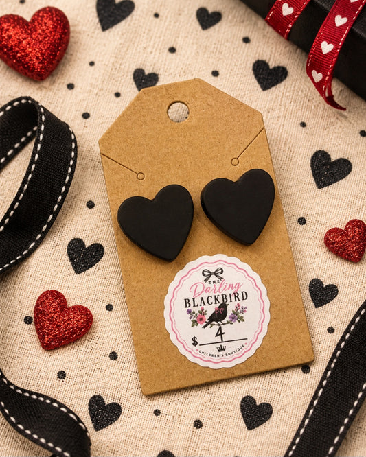 Solid Color Heart Earrings