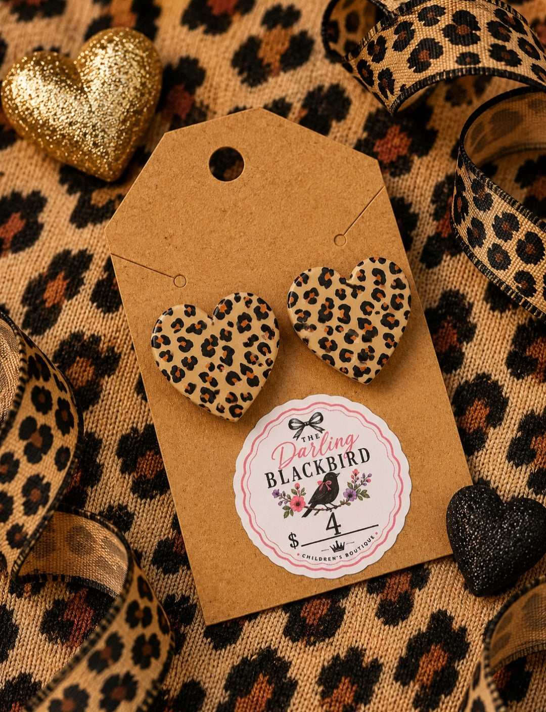 Pattern Heart Earrings