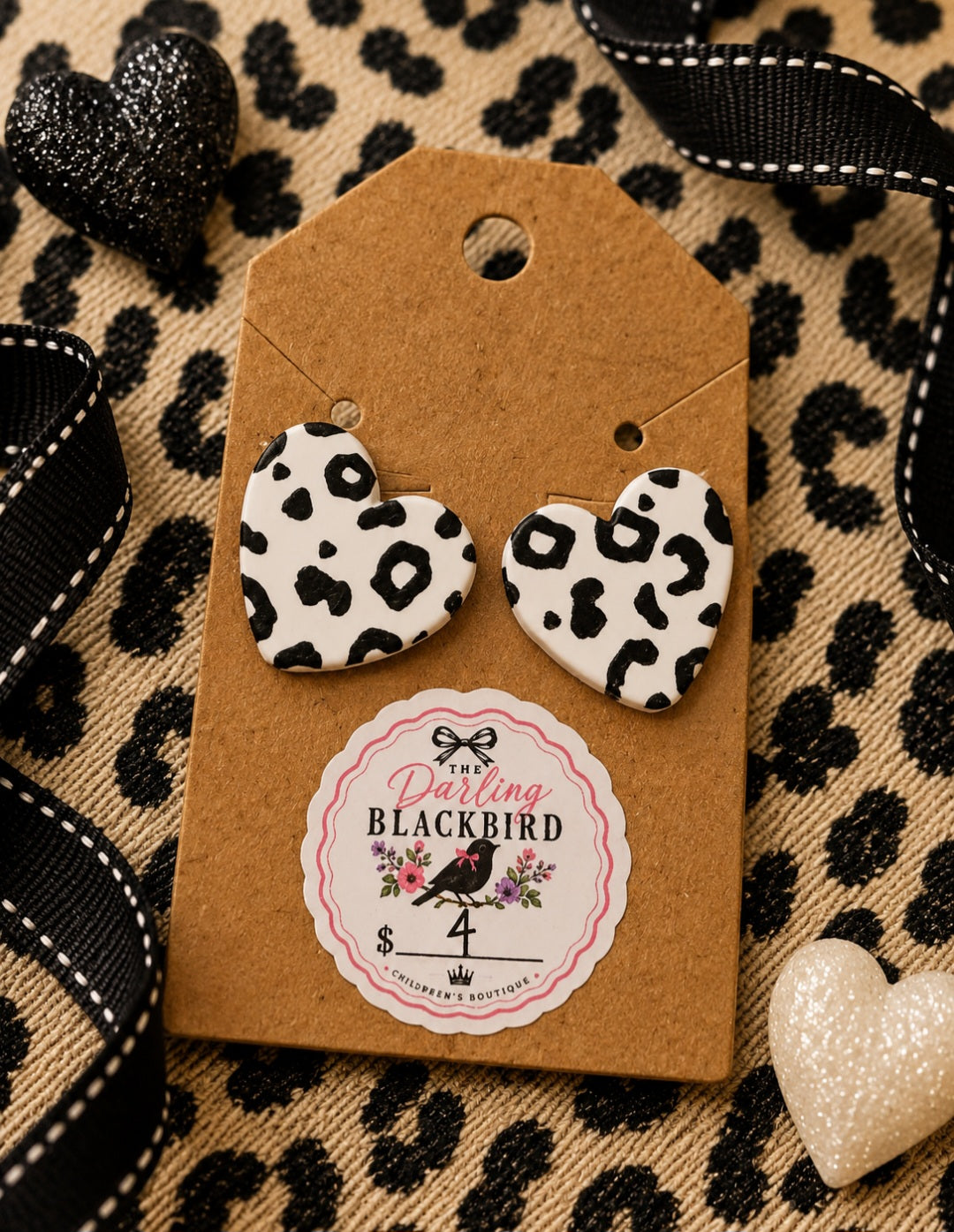 Pattern Heart Earrings