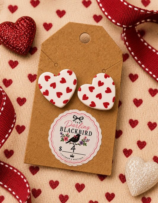 Pattern Heart Earrings