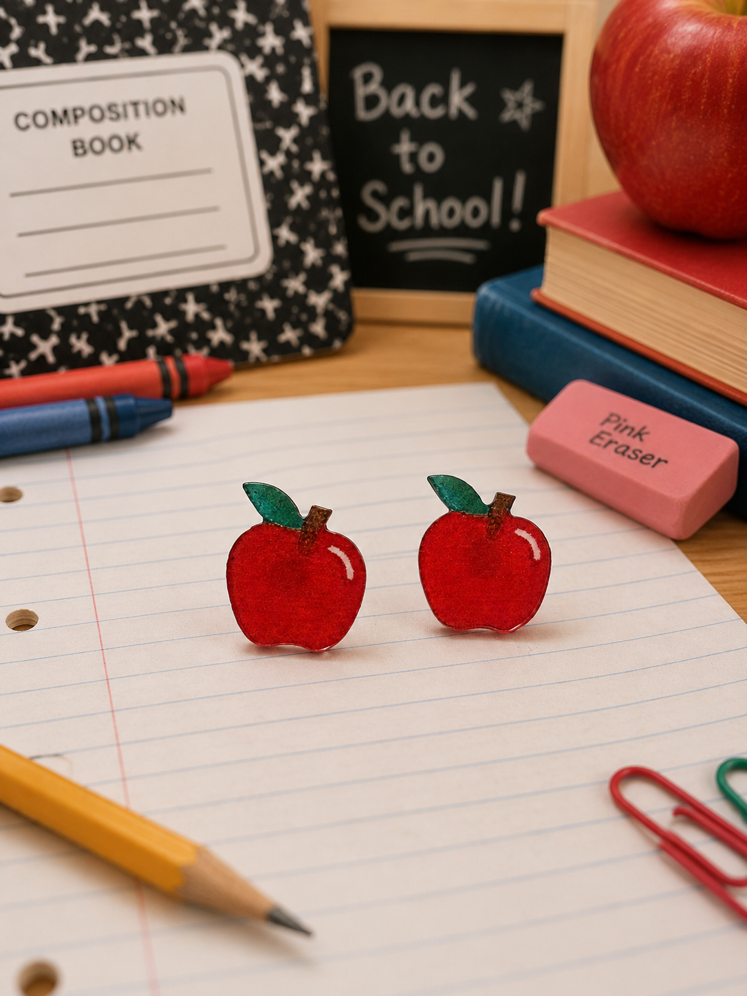 Back-to-School Acrylic Earrings