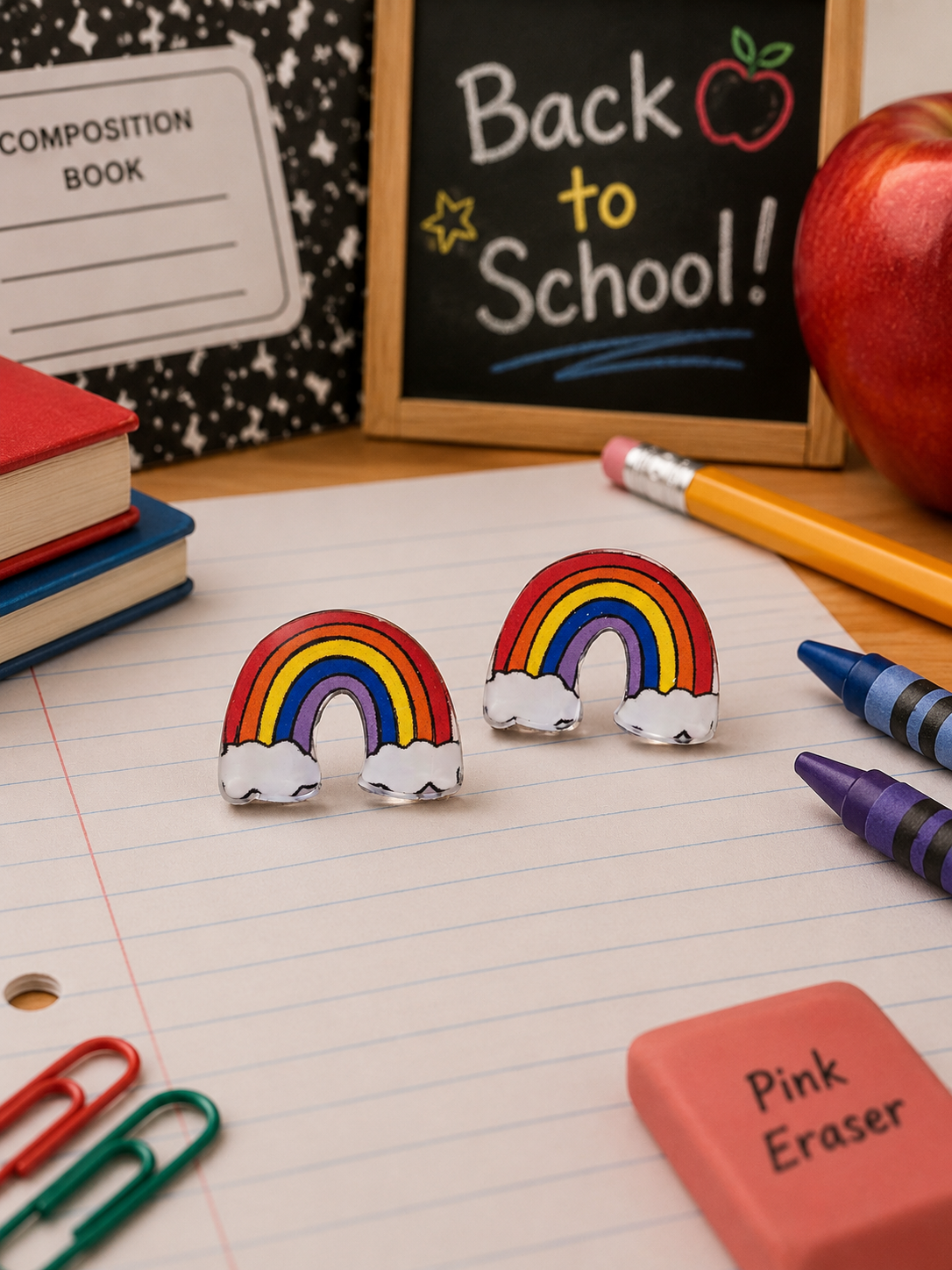 Back-to-School Acrylic Earrings