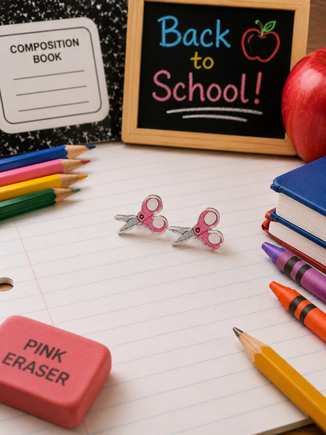 Back-to-School Acrylic Earrings