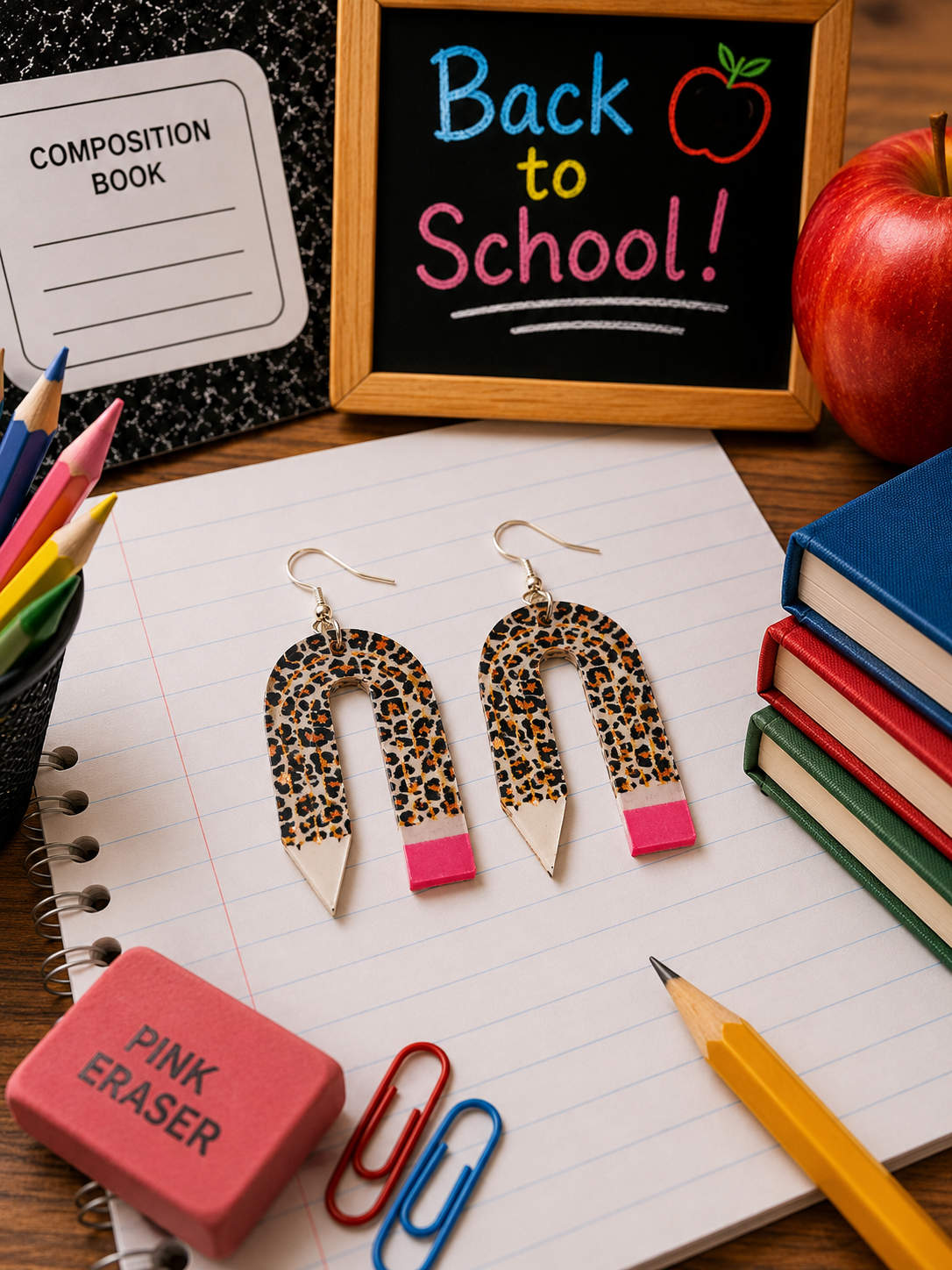 Back-to-School Acrylic Earrings