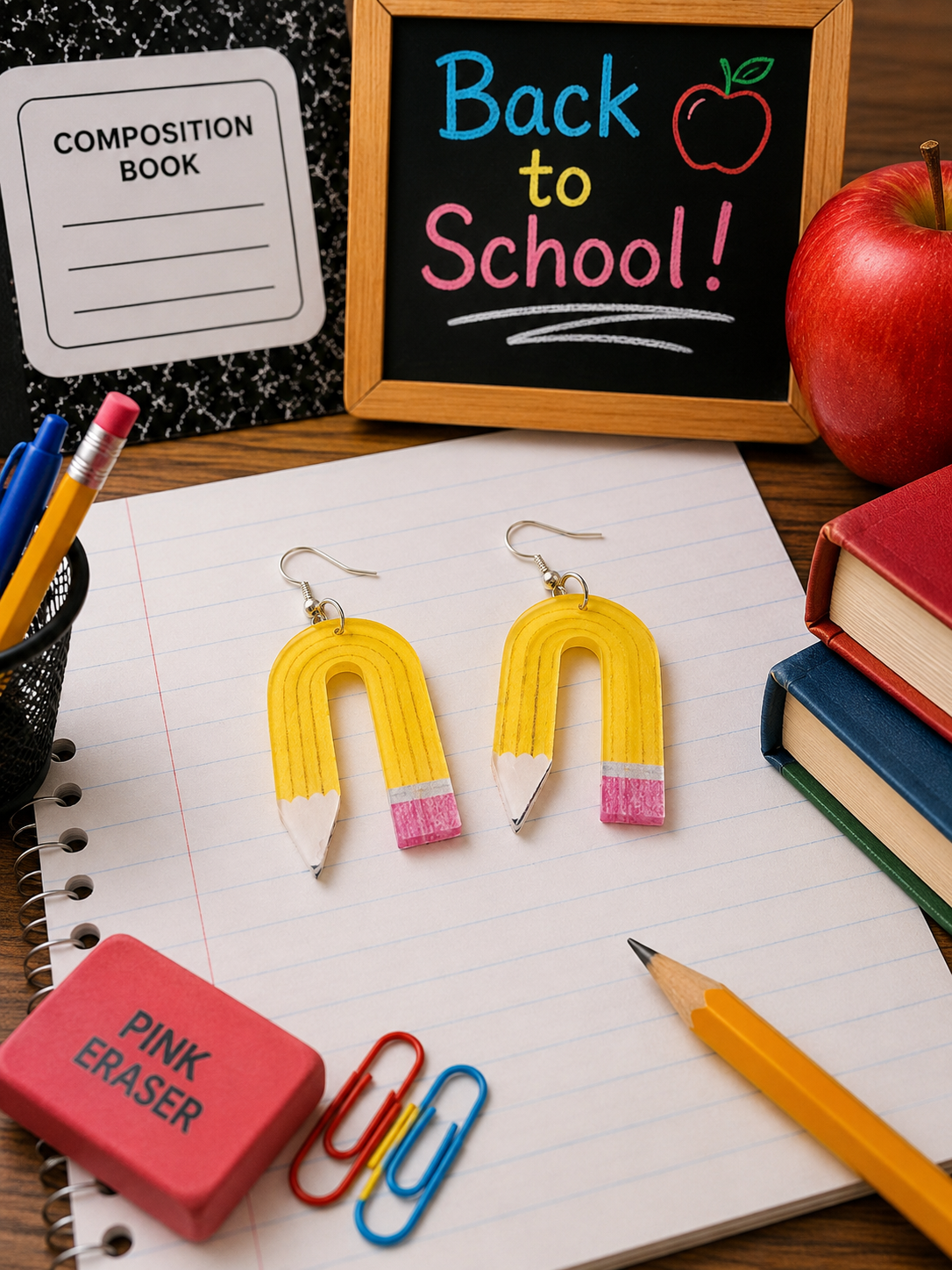 Back-to-School Acrylic Earrings