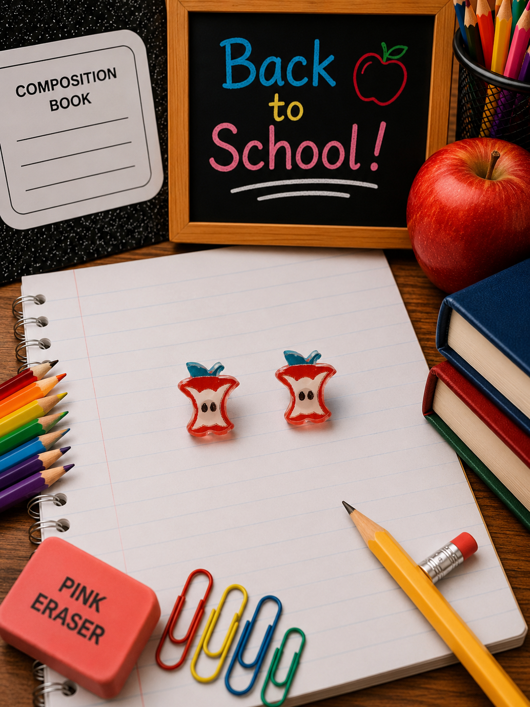 Back-to-School Acrylic Earrings