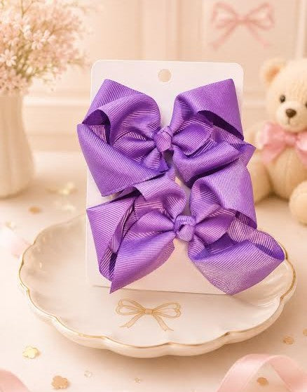Pigtail Bows: 4 inch