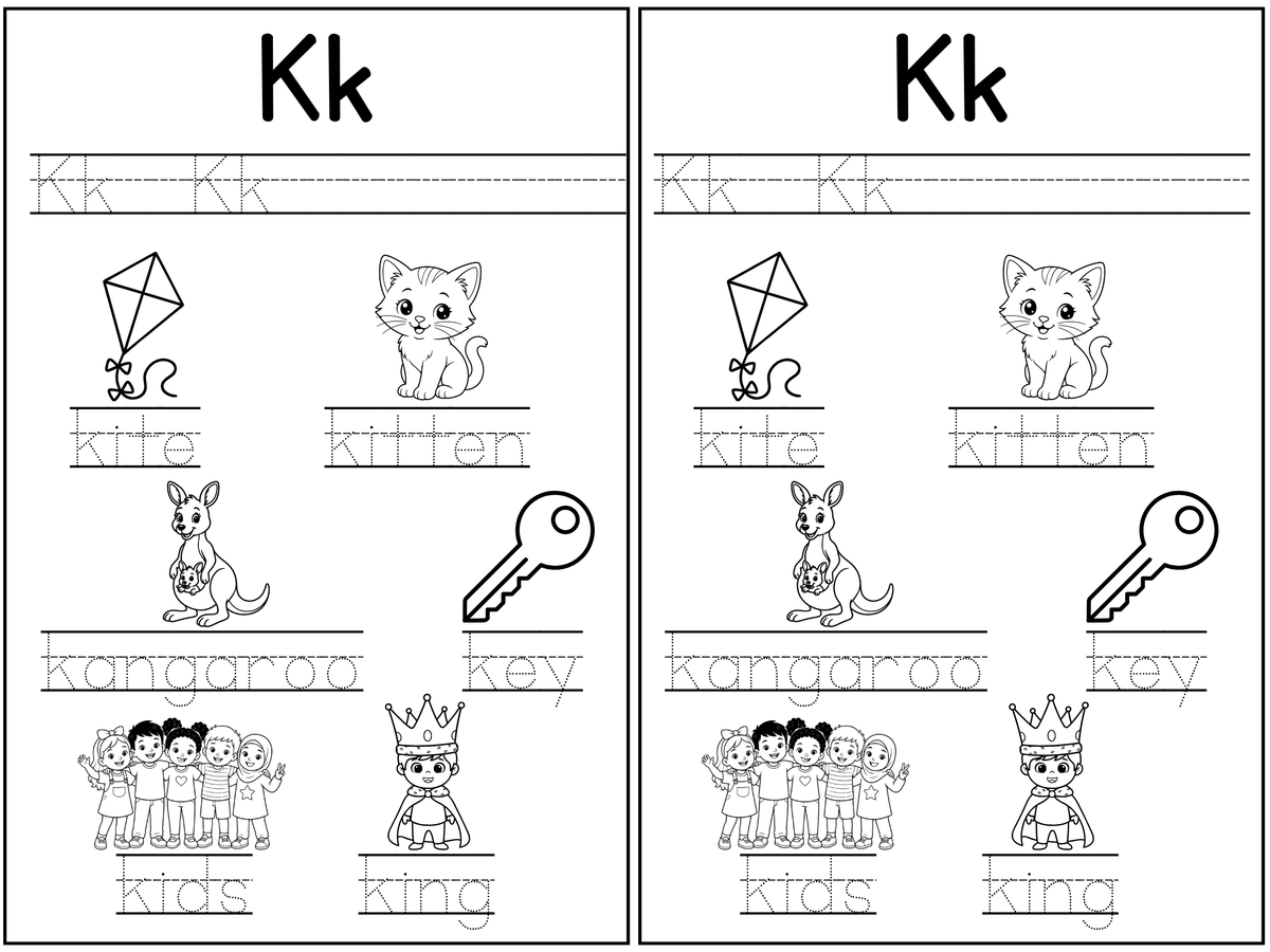 Alphabet Handwriting Journal Worksheet Pages