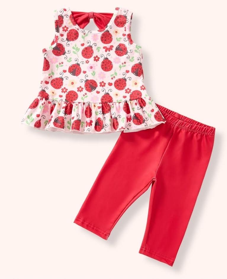 Pete + Lucy: Lady Bug Pants Set