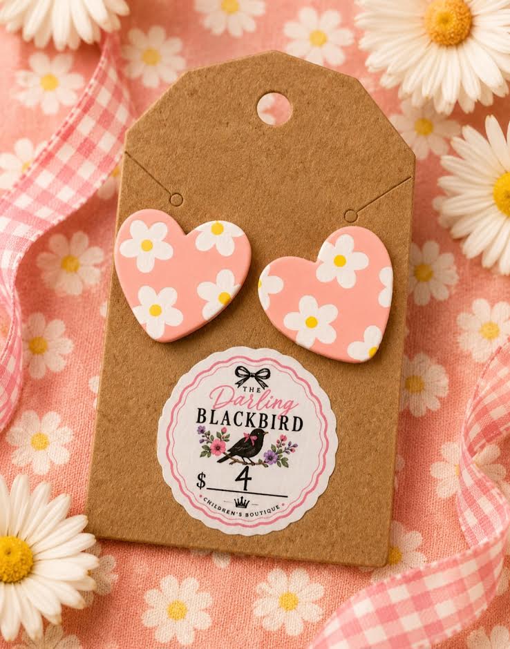 Pattern Heart Earrings