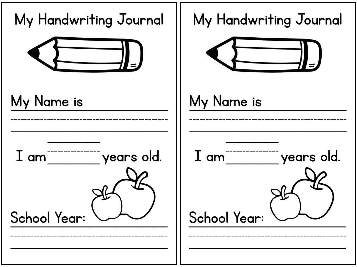 Handwriting Journal Worksheets