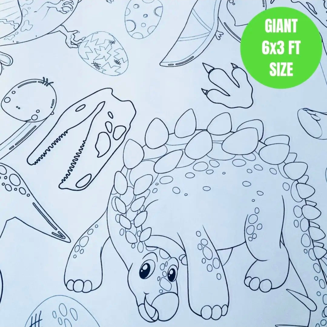 Dinosaur Paper Coloring Tablecloth