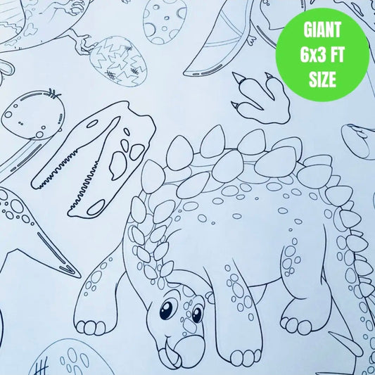 Dinosaur Paper Coloring Tablecloth