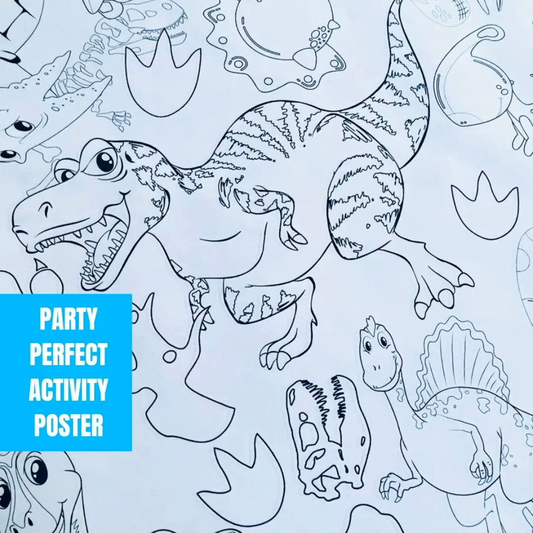 Dinosaur Paper Coloring Tablecloth