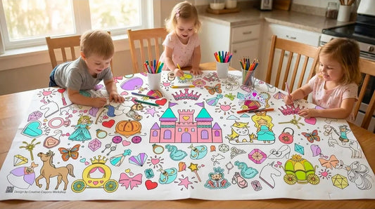 Princess Paper Coloring Tablecloth