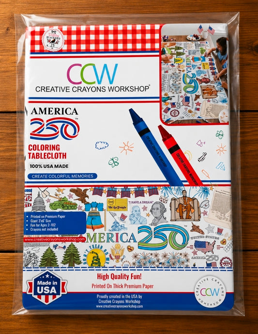 USA Patriotic Paper Coloring Tablecloth