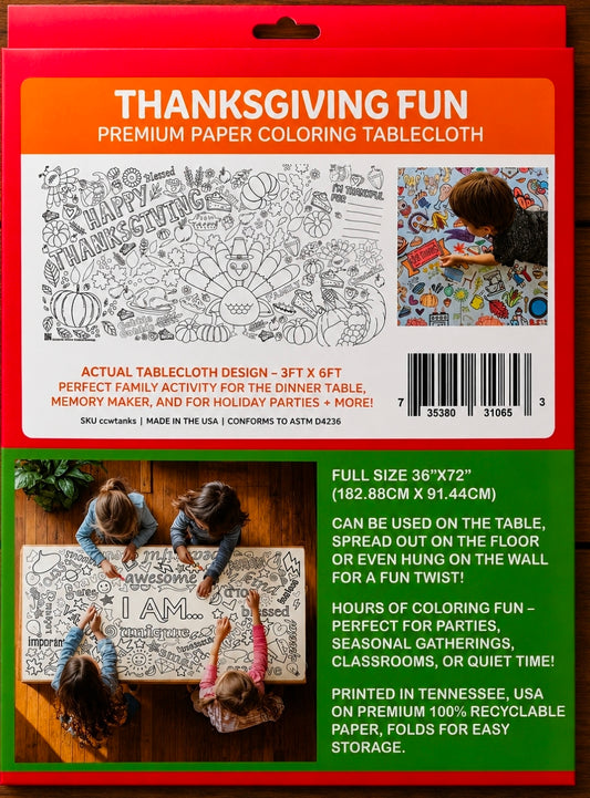 Thanksgiving Paper Coloring Tablecloth