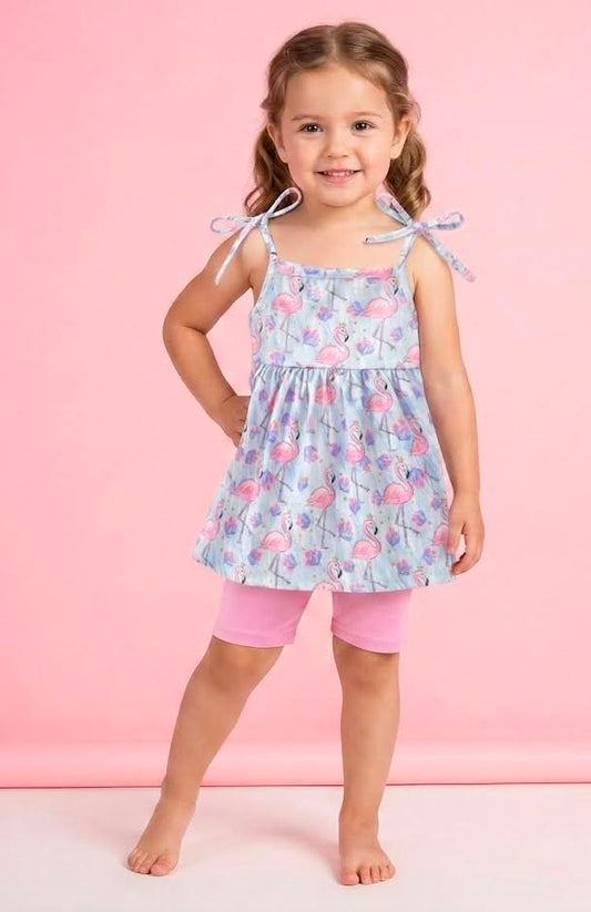 Pete + Lucy: Flamingo Short Set