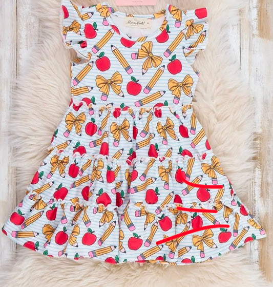 Little Learner Bow Ruffle Dress (Pre-Order)