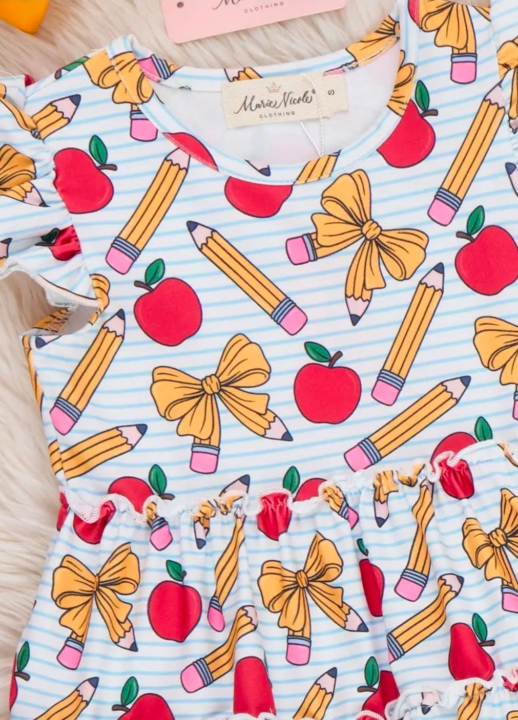 Little Learner Bow Ruffle Dress (Pre-Order)