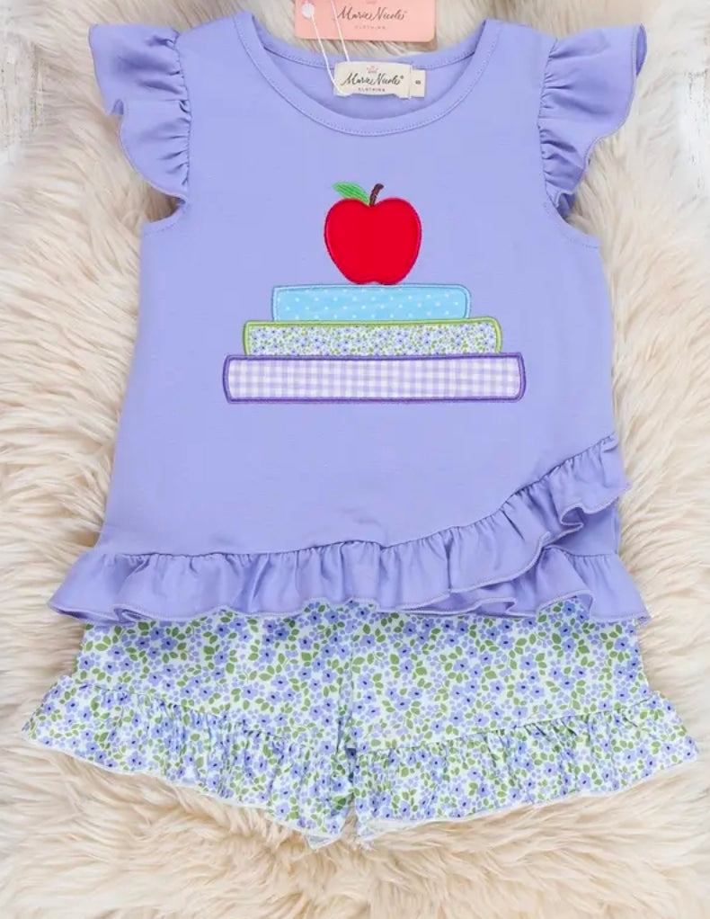 Apple Blossom Embroidered Ruffle Outfit (Pre-Order)