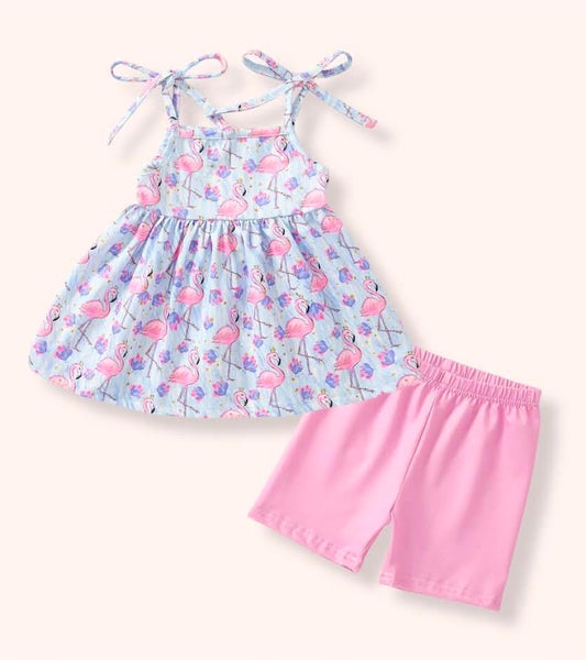 Pete + Lucy: Flamingo Short Set