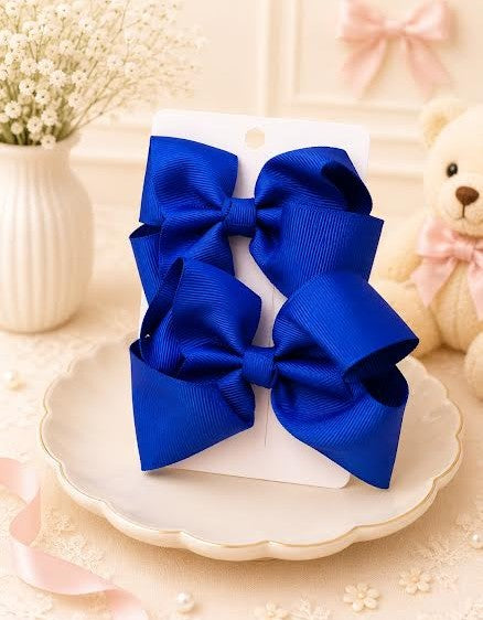 Pigtail Bows: 4 inch