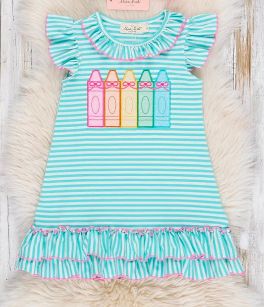 Color Me Happy Striped Cotton Dress (Pre-Order)