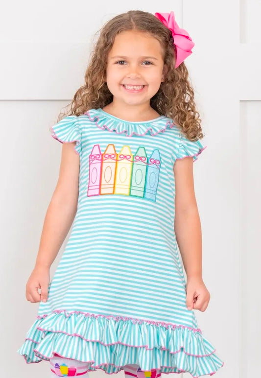 Color Me Happy Striped Cotton Dress (Pre-Order)