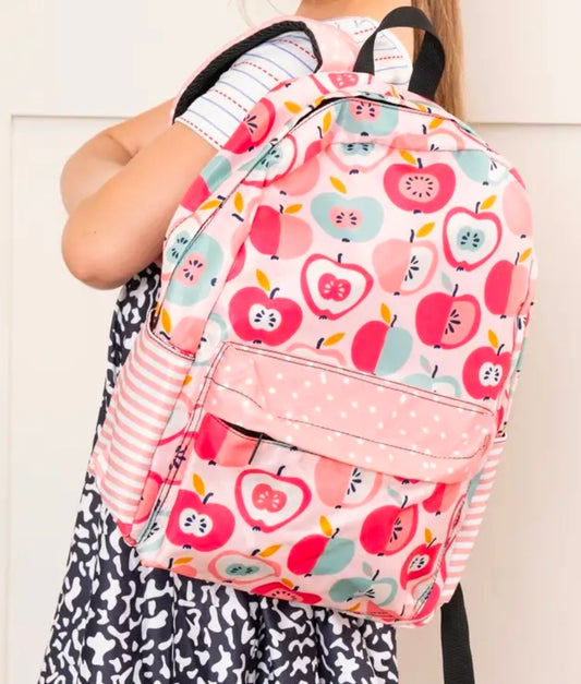 Pink and Teal Apples Backpack (Pre-order) (Copy)