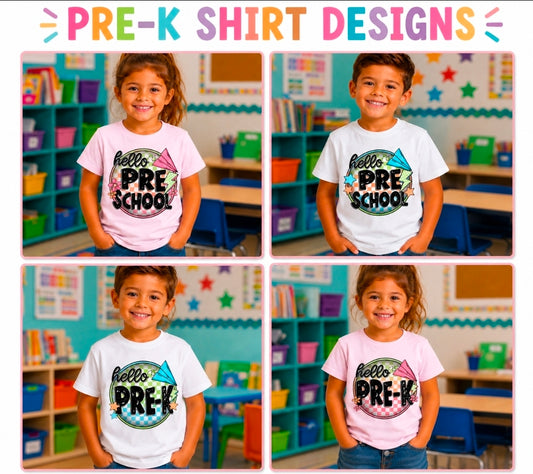 Hello Preschool/Hello Pre-K Shirt (Pre-Order)