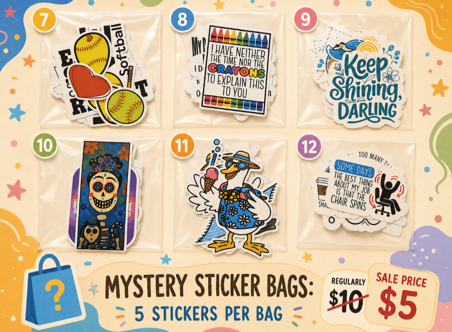 Sticker Mystery Grab Bags